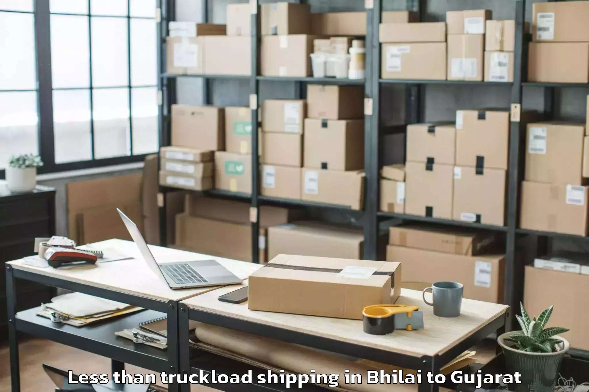 Trusted Bhilai to Amroli Less Than Truckload Shipping